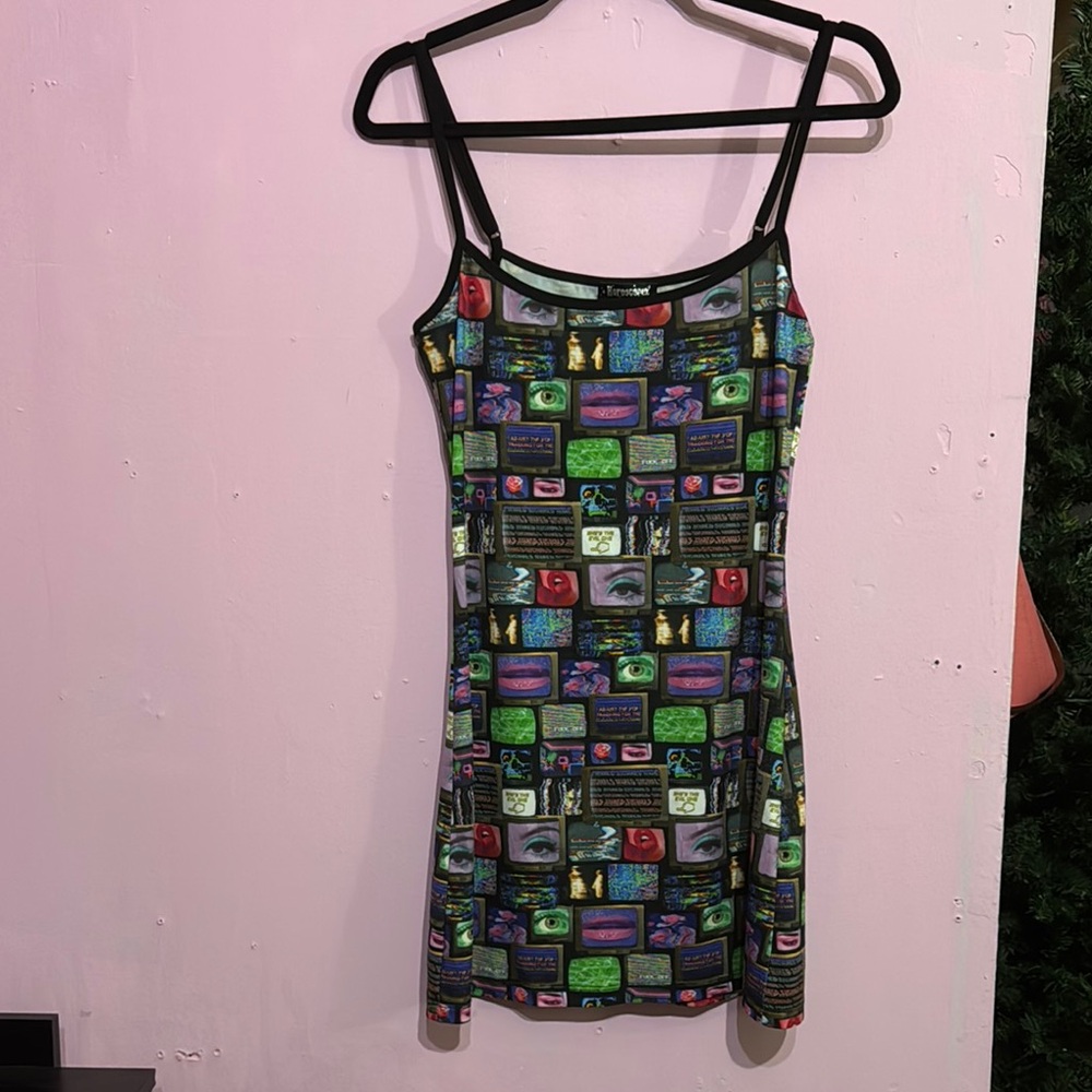 Multicolor Graphic Print Dress